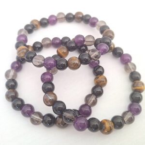 Jewellery, Bracelet, Amethyst, Tiger Eye, Smokey Quartz and Onyx