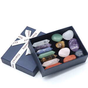 Stone Collection Starter Pack 7 Tumbled stones and 7 Double terminated stones