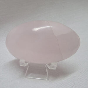 Calcite Pink Calcite Oval  Palm Stone 71gm UV