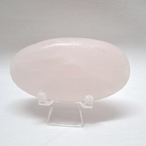 Pink Calcite Oval  Palm Stone 66gm  UV