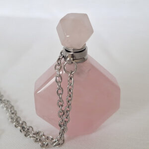Rose Quartz Bottle Pendent