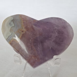 Amethyst Agate 45mm Heart 38 gm