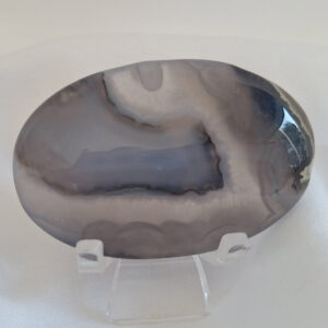 Volcanic Agate UV Palm Stone 41 gm