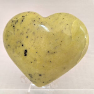 Yellow Serpentine Heart 130gm
