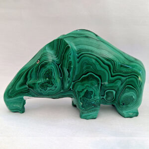 Malachite Mommoth Stone Animal 435gm